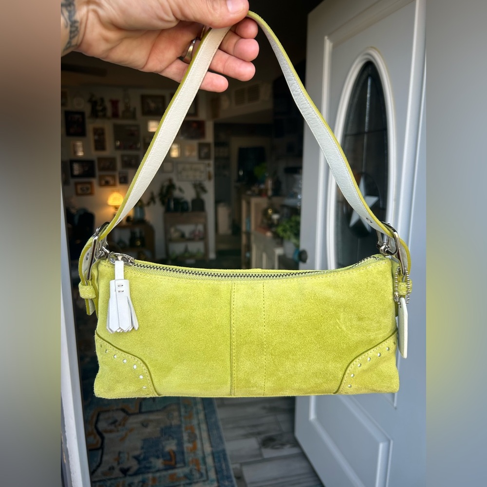 Vintage Coach Suede Demi Baguette #5032 - Picture 3 of 14